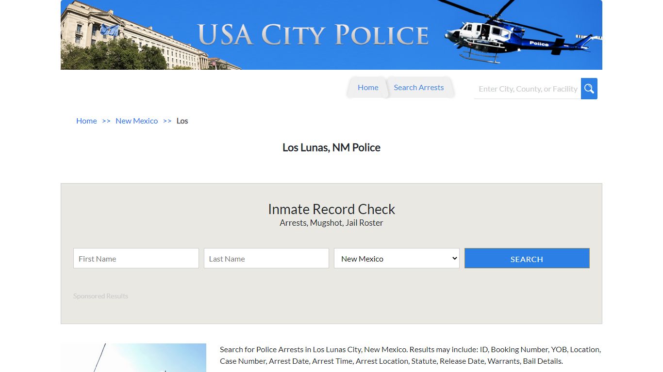 Los Lunas, NM Police | Jail Records